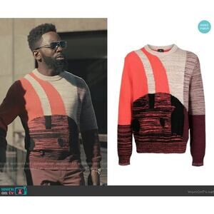 Paul Smith Abstract Colorful Graphic Wool Crew Neck Sweater Men’s Size Medium